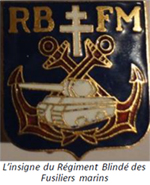 L’insigne du Régiment Blindé des Fusiliers marins